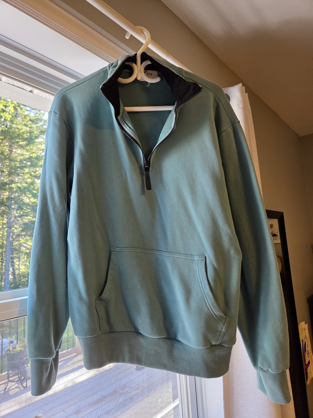 ZYIA Men's Quarter-Zip Pullover - Teal Green